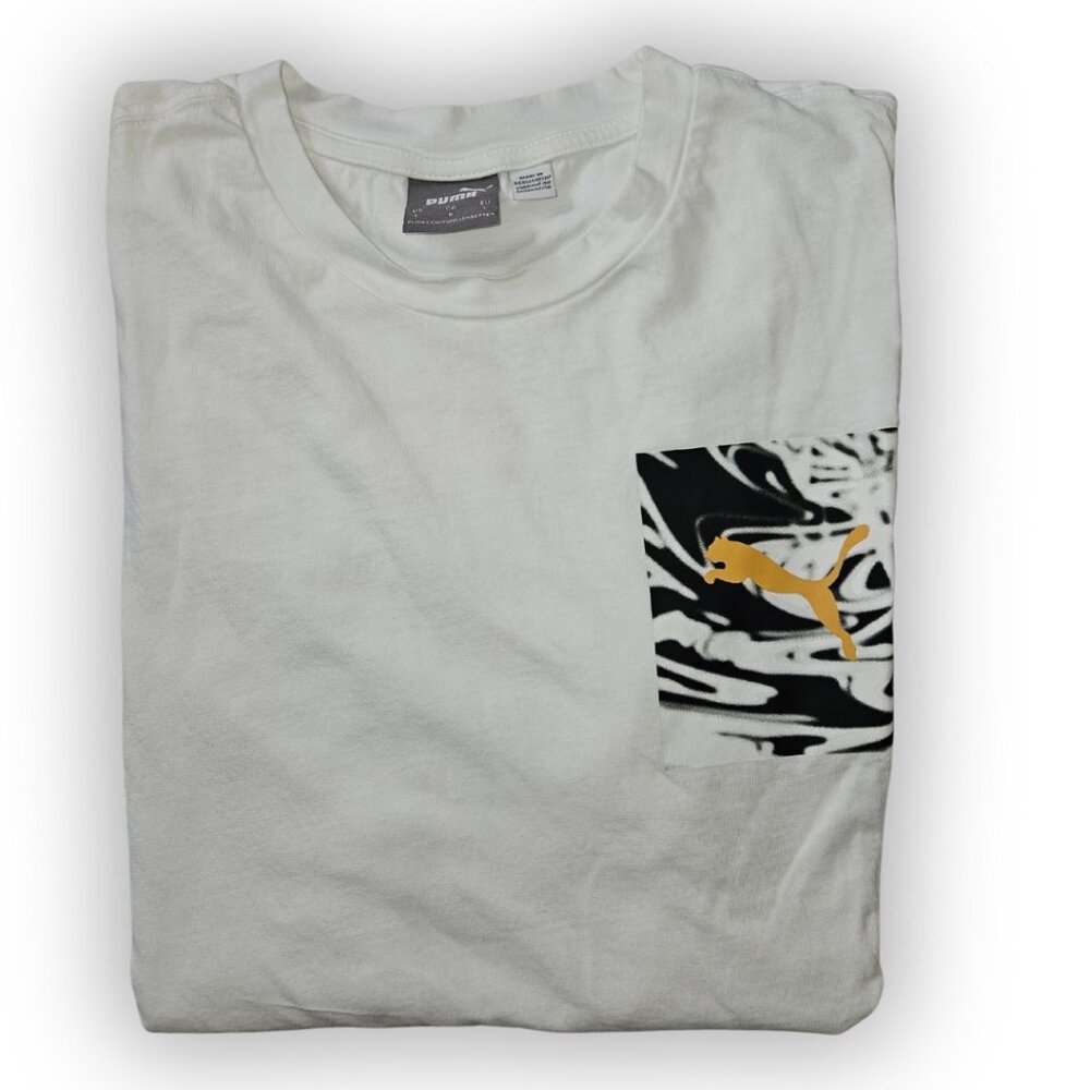 PUMA LEOPARD FAKE POCKET GRAPHIC T-SHIRT SIZE LARGE